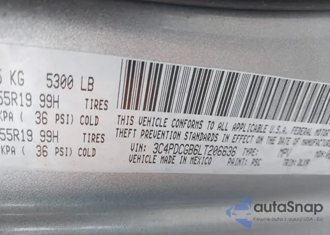 2020 Dodge Journey Crossroad из США, поврежденный, VIN 3C4PDCGB6LT206636